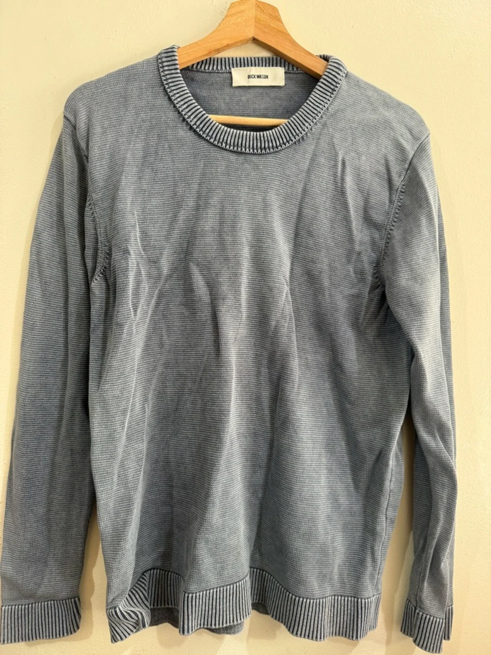 Buck Mason Light Blue Crewneck Sweater